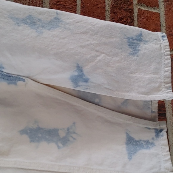 Future Collective Gabreella Karefa-Johnson White Denim Tie Dye Skirt Size 12 - Picture 2 of 6